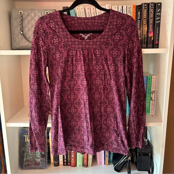 Sonoma Purple and Pink Patterned Long Sleeve Size Small - Picture 1 of 3